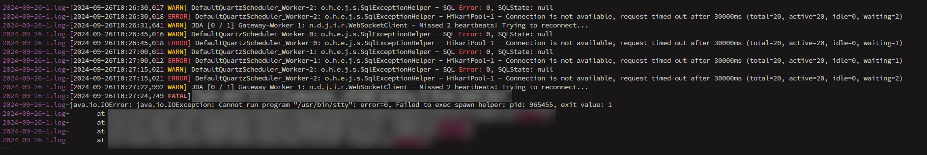 IO issues and network disconnect